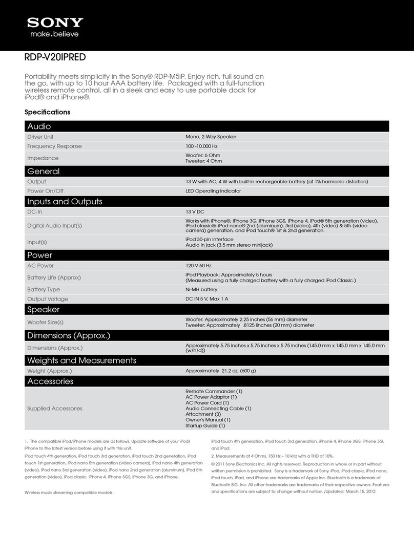 Sony RDP-V20iP User manual