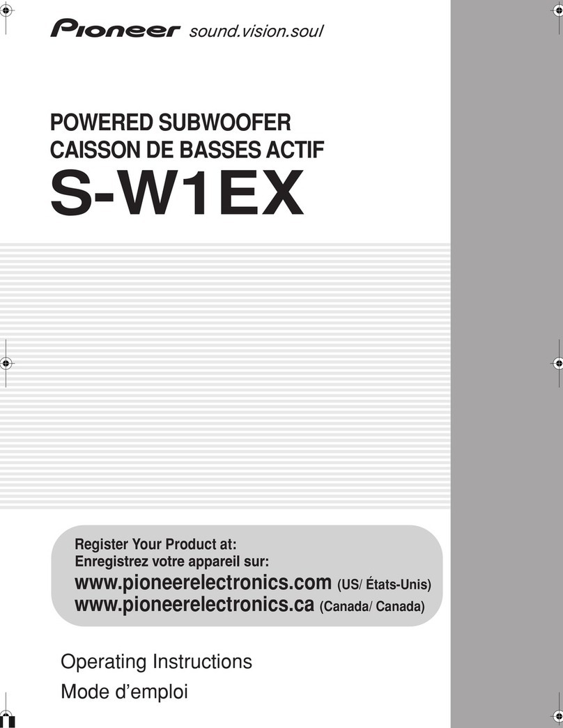 Pioneer Elite S-W1EX User manual