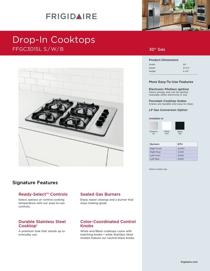 Frigidaire FFGC3015LB Installation instructions