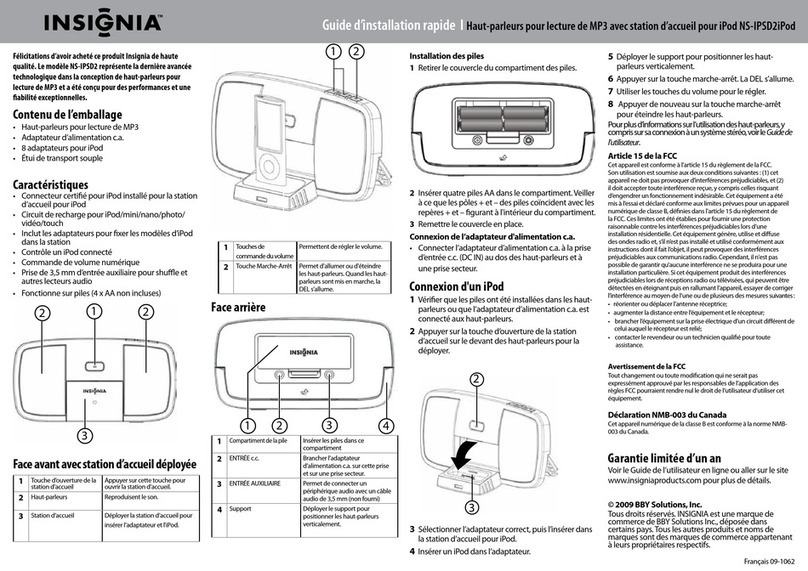 Insignia NS-IPSD2 Installation and operation manual