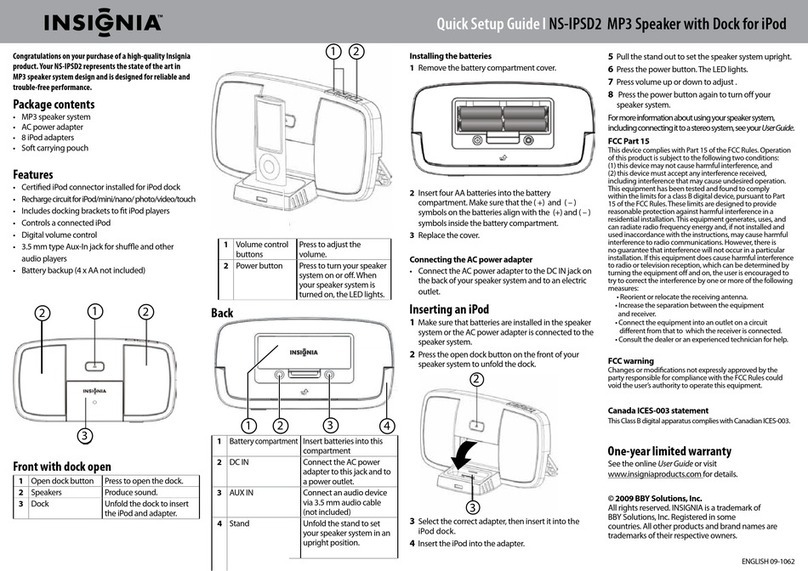 Insignia NS-IPSD2 User manual