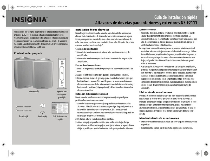 Insignia NS-E2111 Quick setup guide