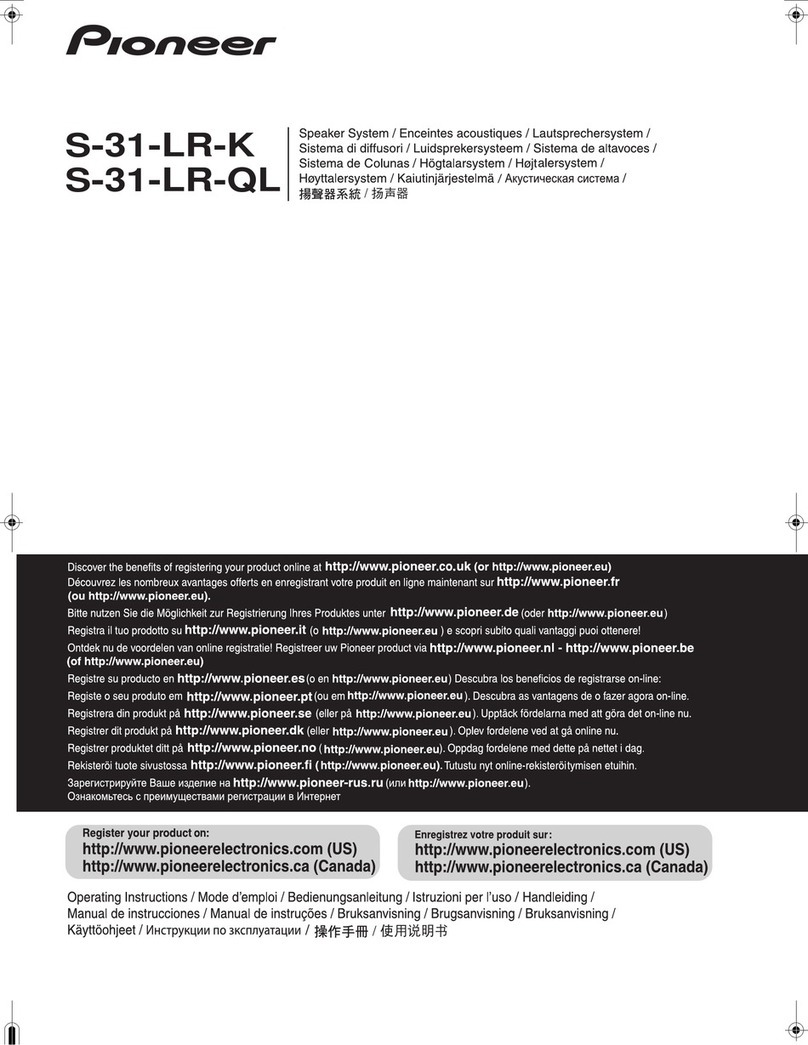 Pioneer S-31-LR-K User manual