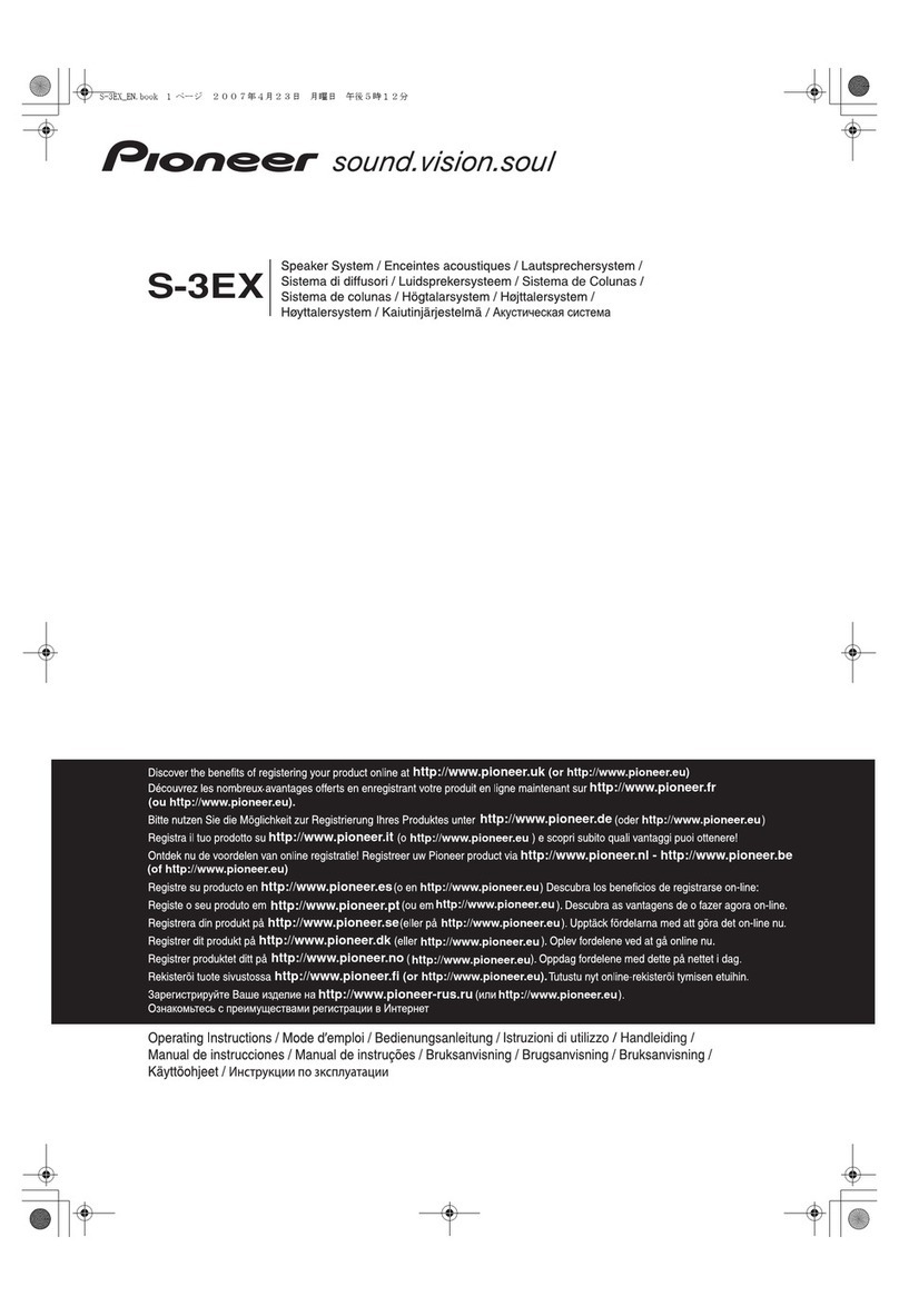 Pioneer S-3EX operating instructions