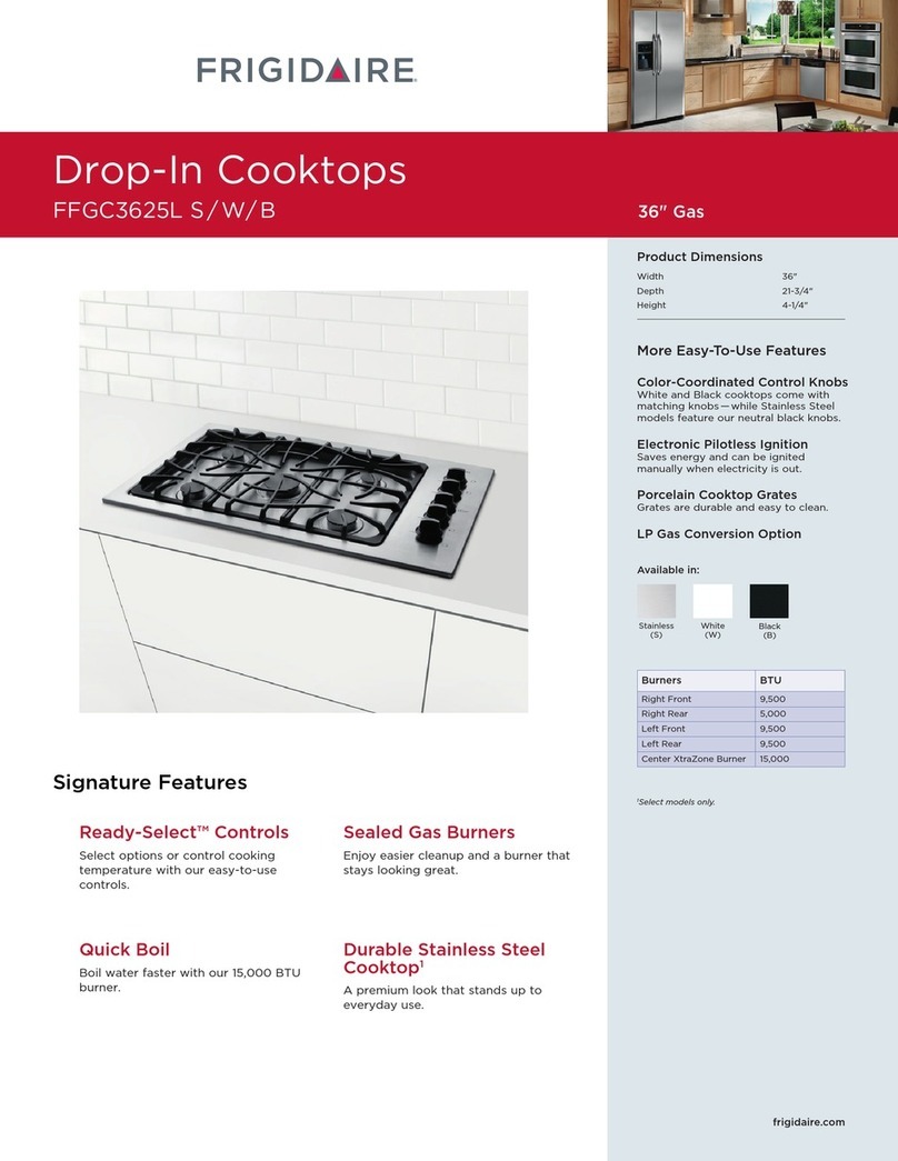 Frigidaire FFGC3625LB Installation instructions