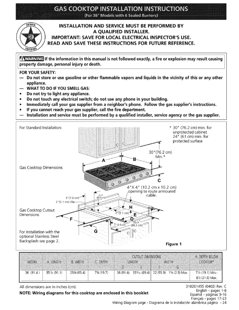 Electrolux E36GC75E - Icon Cooktops User manual