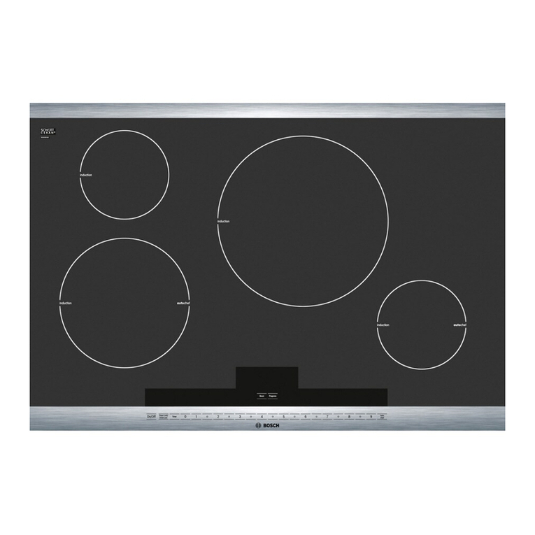 Bosch NIT8065UC - Strips 800 30" Induction Cooktop Quick start guide