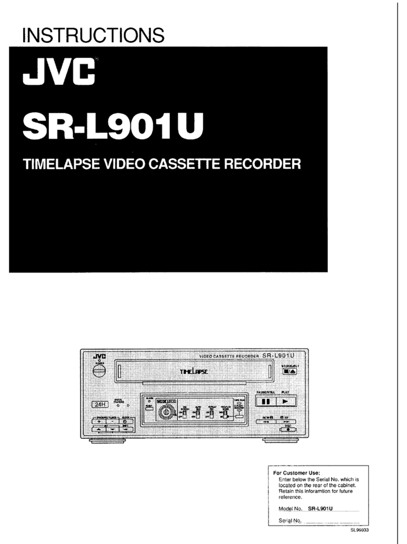 JVC SR-L910UA - 24 Hour Time Lapse Vcr User manual