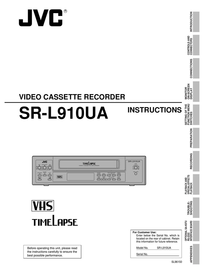 JVC SR-L910UA - 24 Hour Time Lapse Vcr User manual