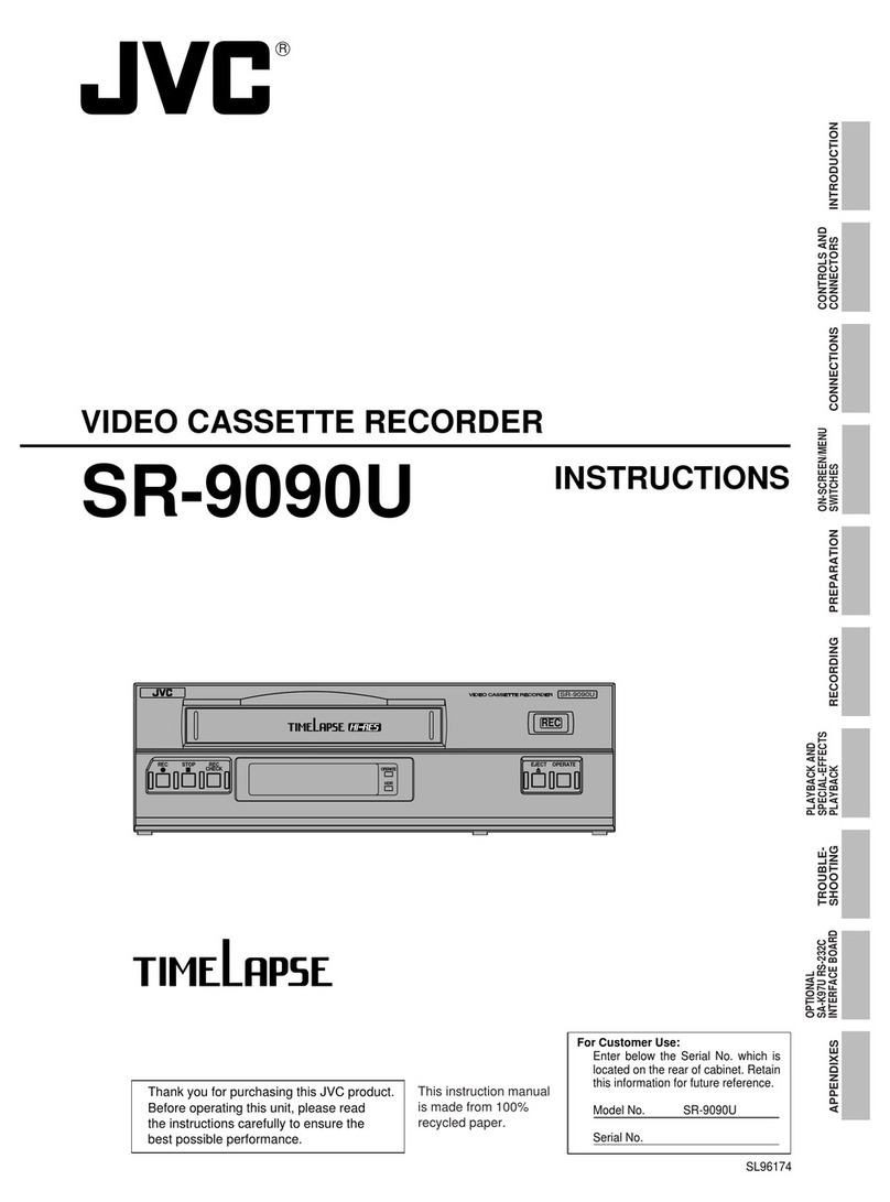 JVC SR-9090U - High Resolution 960 Hour Density User manual JVC SR-9090U - High Resolution 960 Hour Density User manual