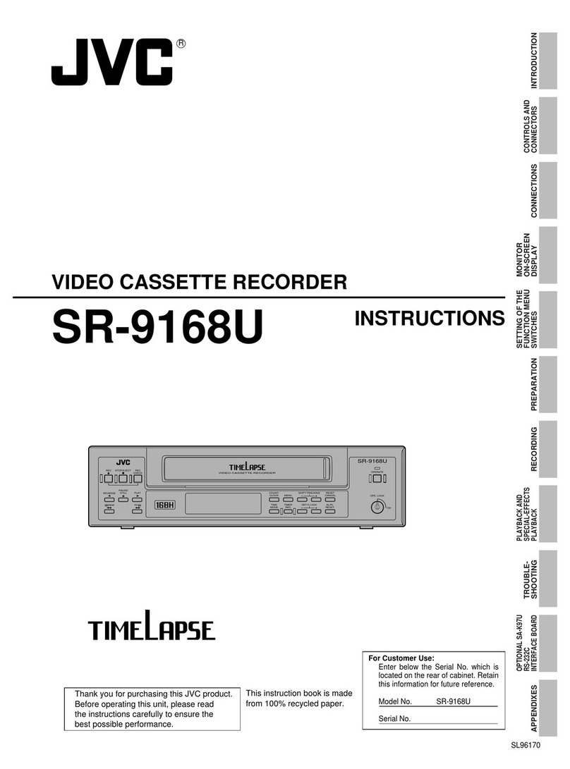 JVC SR-9168U - 168 Hour Realtime/high Density... User manual JVC SR-9168U - 168 Hour Realtime/high Density... User manual