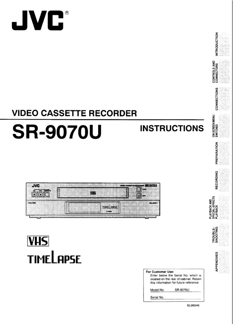 JVC SR-9080U - 960 Hour Time Lapse Recorder User manual JVC SR-9080U - 960 Hour Time Lapse Recorder User manual