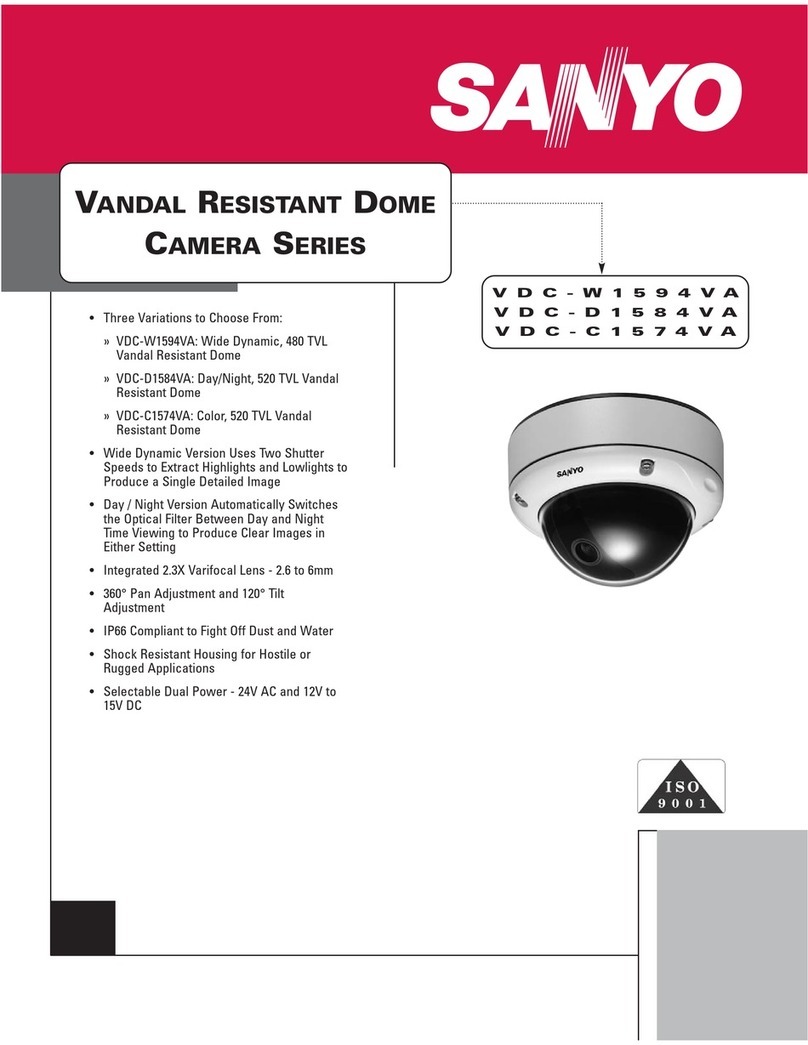 Sanyo VDC-C1574VA - CCTV Camera Specifications