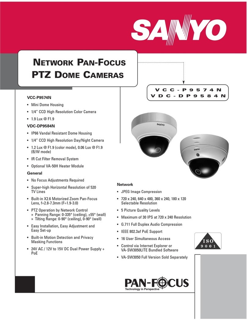Sanyo Pan-Focus VCC-P9574N User manual