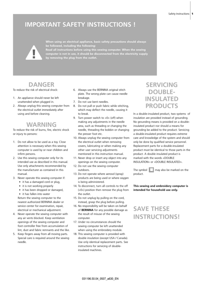 Bernina Serger 1300MDC user guide