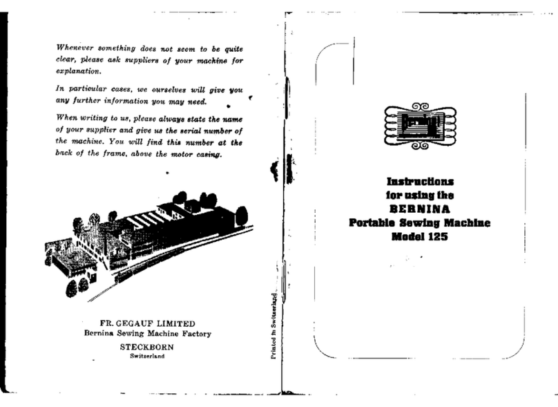 Bernina activa 125 User manual