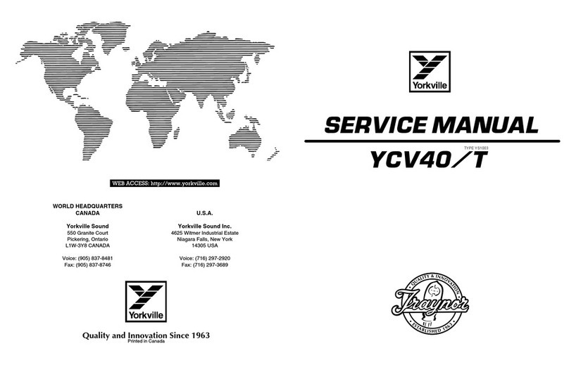 YORKVILLE YCV40T Service manual