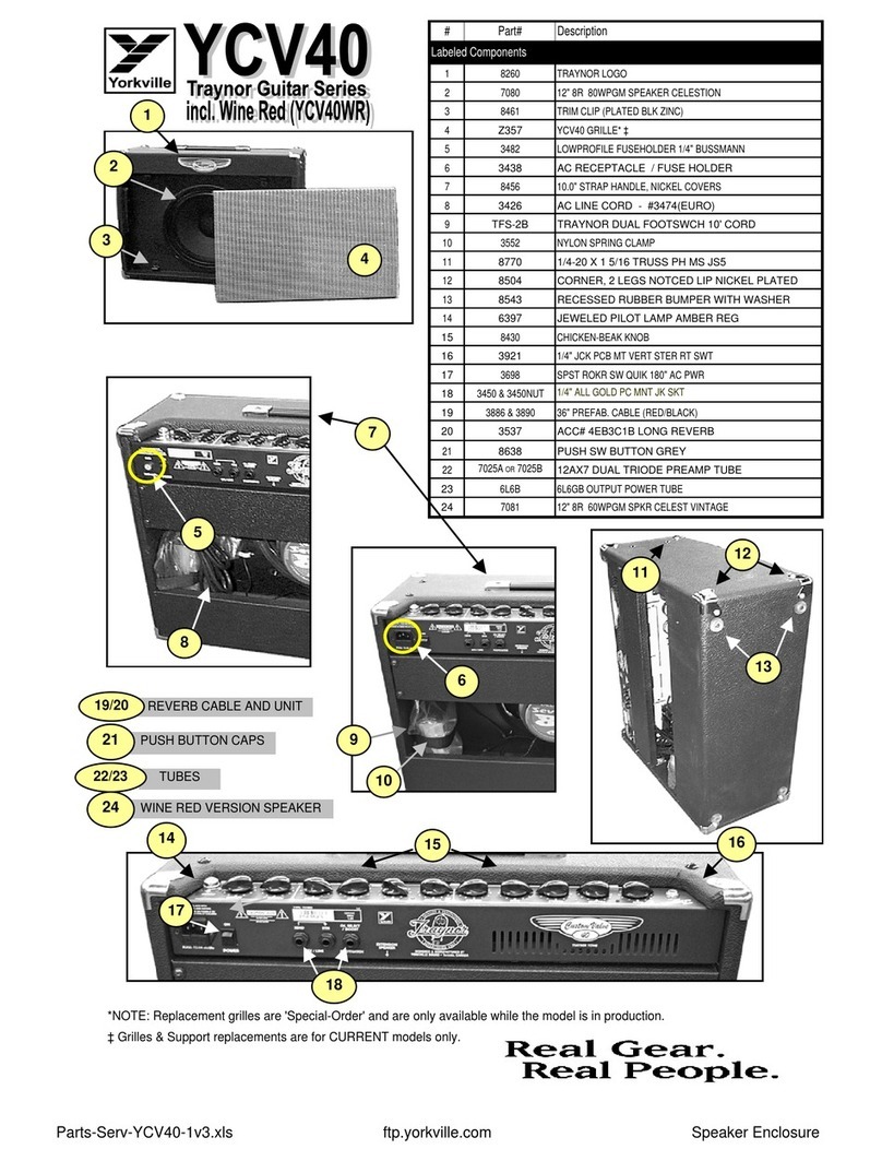 YORKVILLE Custom Valve YCV40 User manual