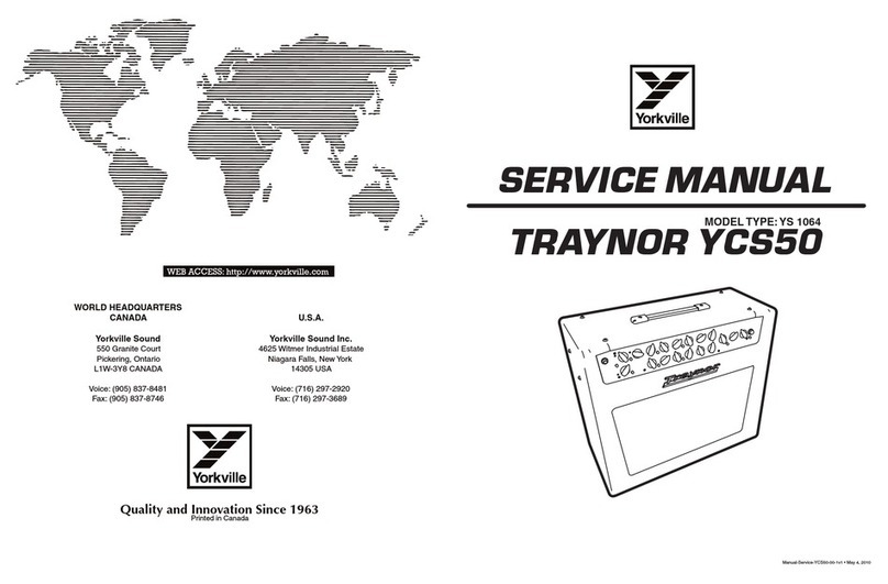 YORKVILLE TRAYNOR YCS50 Service manual