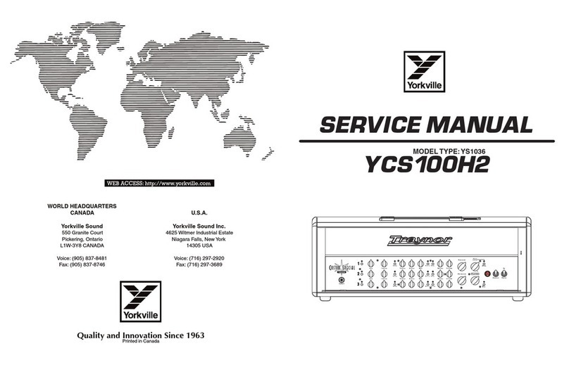 YORKVILLE YCS100H2 - SERVICE User manual