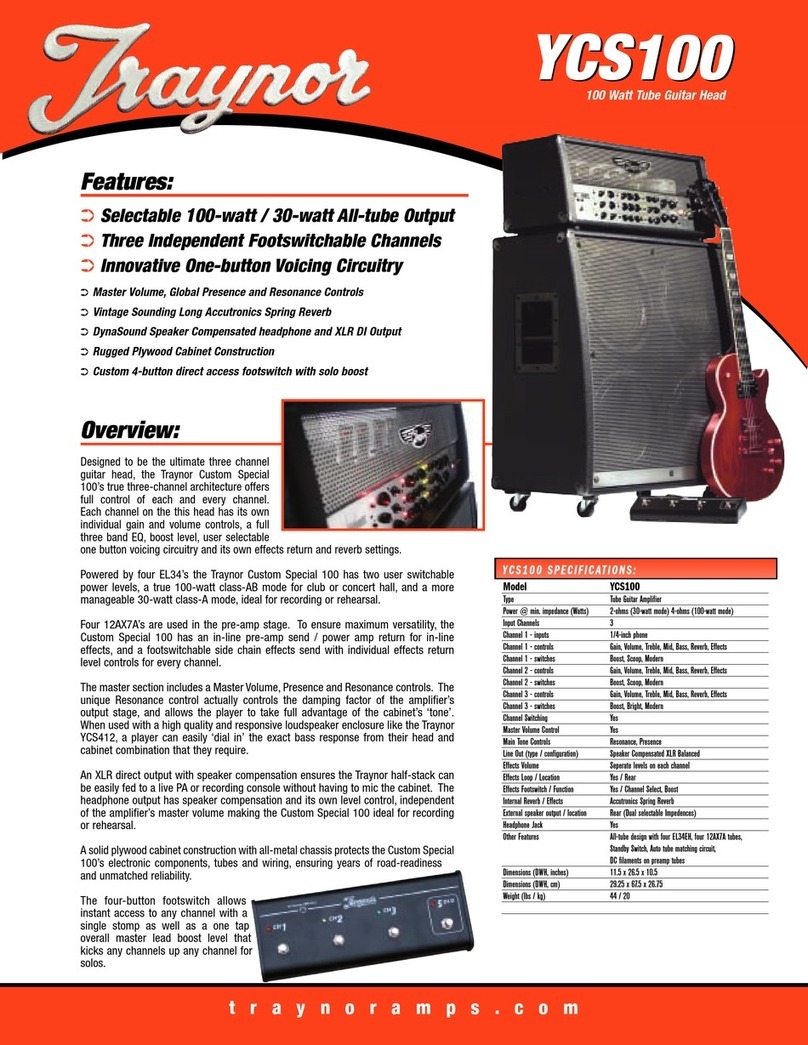 Traynor YCS100 User manual