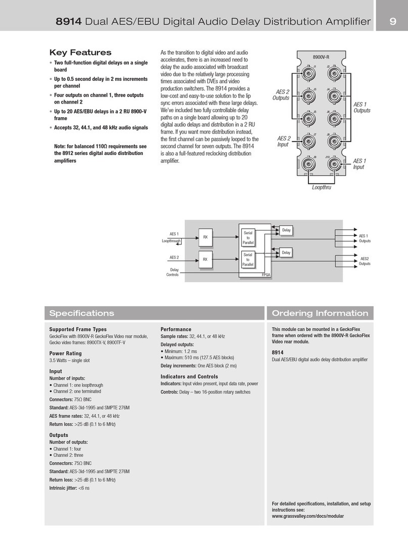 GRASS VALLEY 8914 - User manual