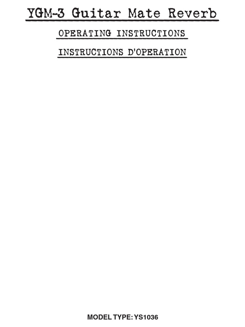 Traynor YGM-3 operating instructions