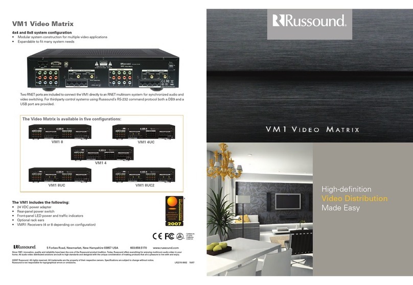 Russound VM1 Video Matrix brochure
