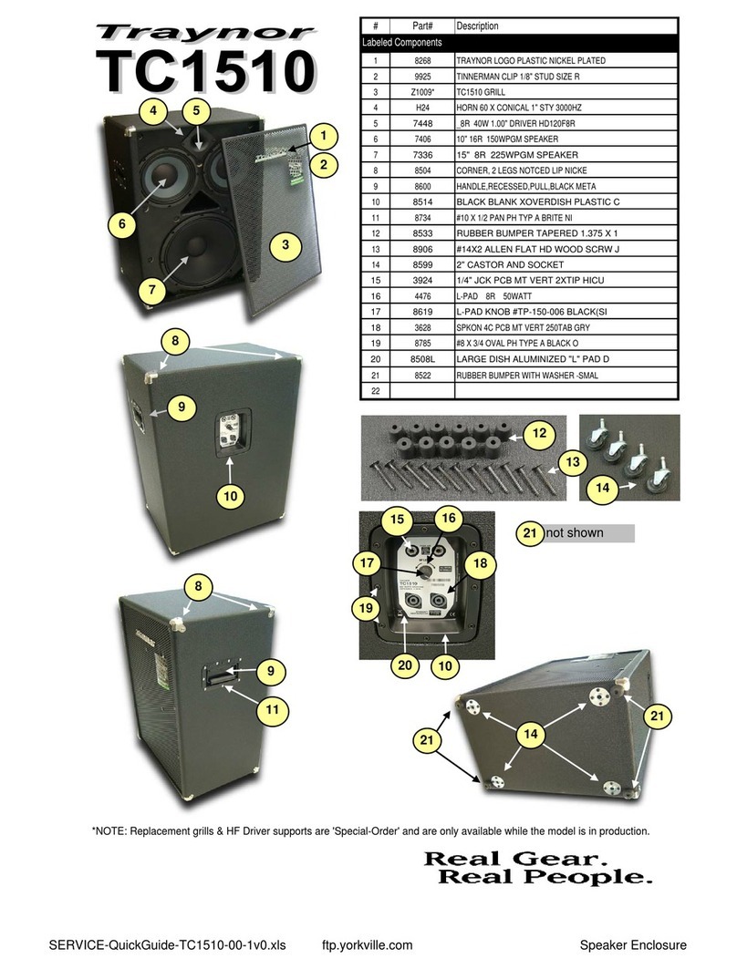 Traynor TC1510 parts list