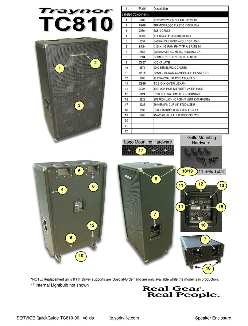 Traynor TC810 User manual