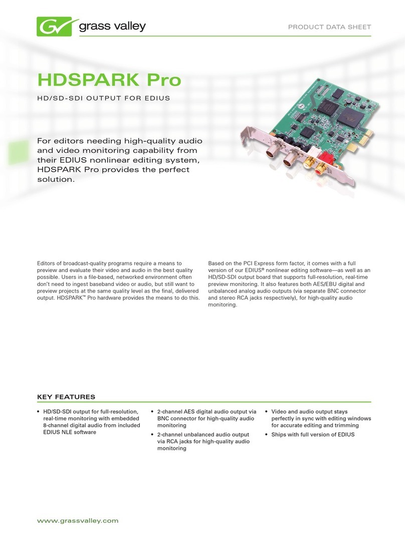GRASS VALLEY HDSPARK PRO datasheet