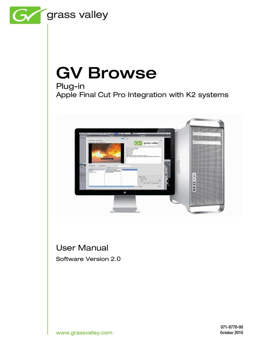GRASS VALLEY GV BROWSE - V2.0 user manual