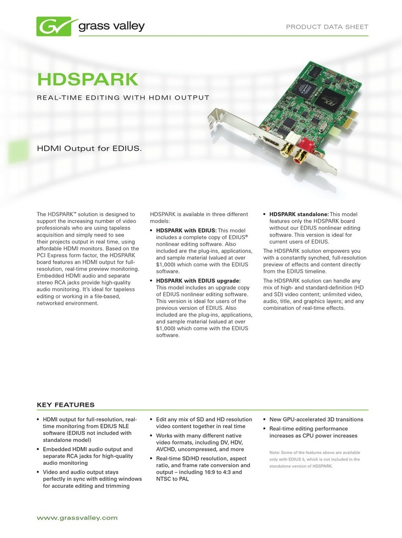 GRASS VALLEY HDSPARK datasheet