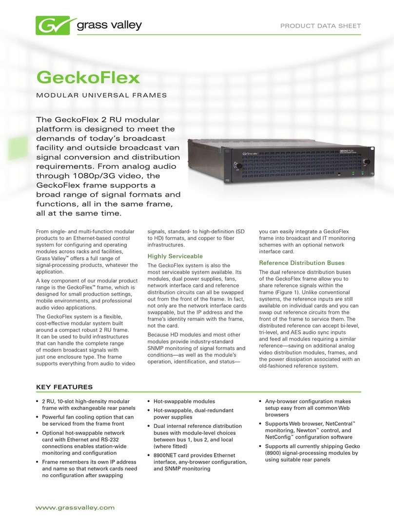GRASS VALLEY GECKOFLEX - DATASHEET 2 datasheet