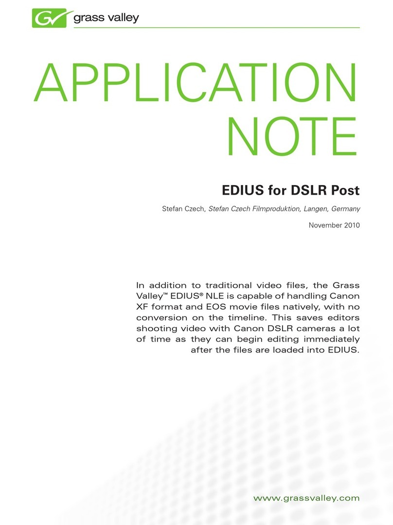 GRASS VALLEY EDIUS Installation and operating instructions