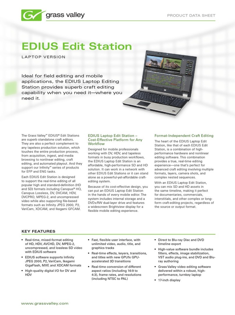 GRASS VALLEY EDIUS EDIT STATION - DATASHEET 2 User manual