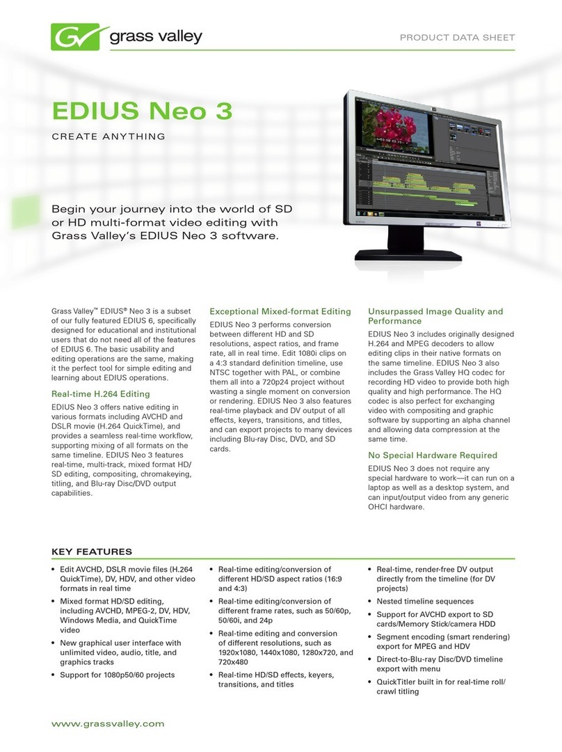GRASS VALLEY EDIUS NEO 3 User manual