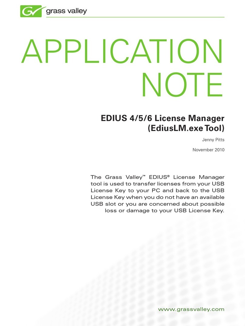 GRASS VALLEY EDIUS 4 LICENSE MANAGER - APPLICATION NOTE... Application note
