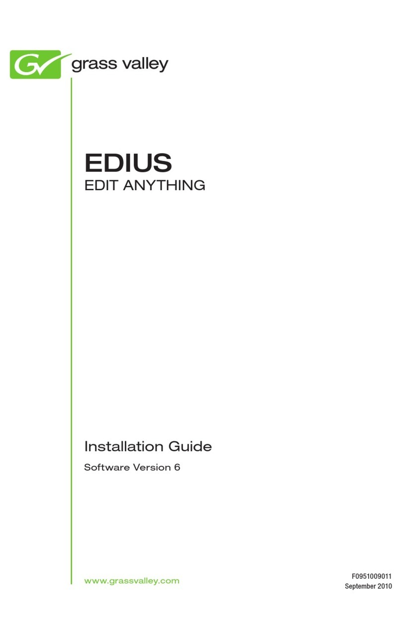 GRASS VALLEY EDIUS - INSTALLATION V6.0 User manual