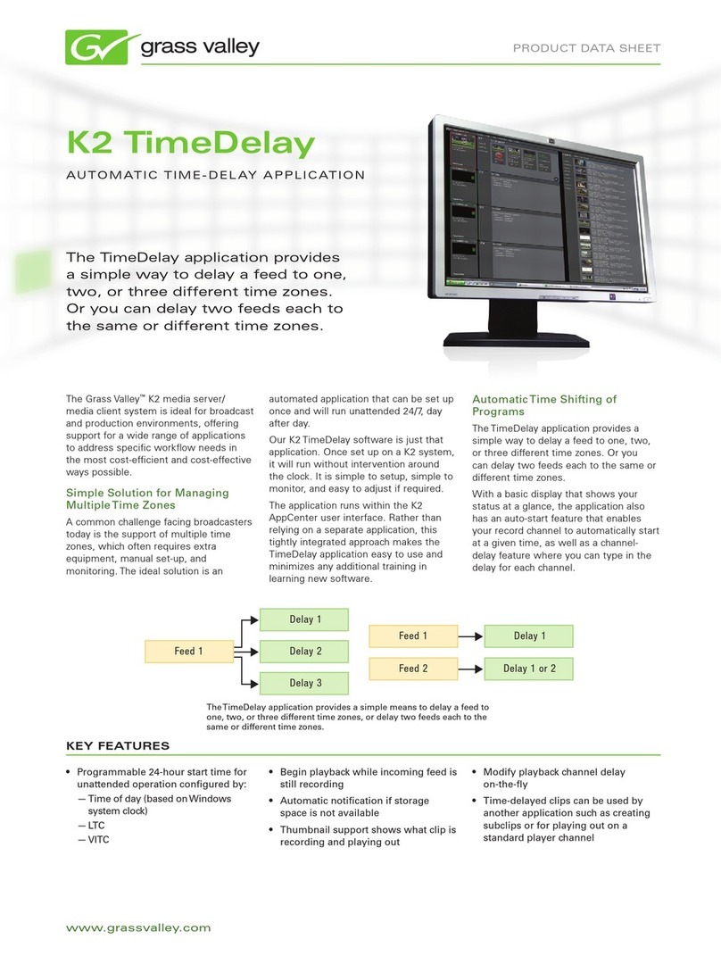 GRASS VALLEY K2 TIMEDELAY User manual