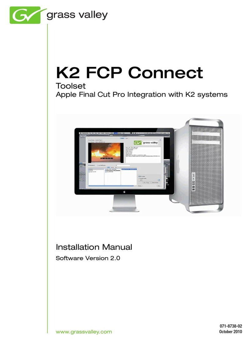 GRASS VALLEY K2 FCP CONNECT 2.0 - S User manual
