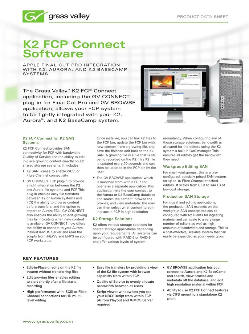 GRASS VALLEY K2 FCP CONNECT - User manual