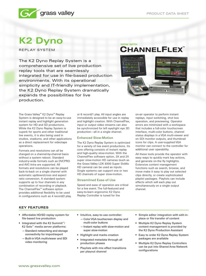 GRASS VALLEY K2 DYNO - User manual