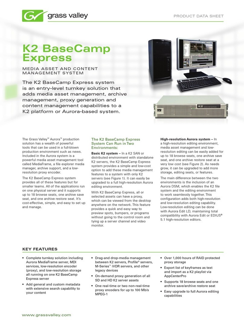GRASS VALLEY K2 BASECAMP EXPRESS User manual