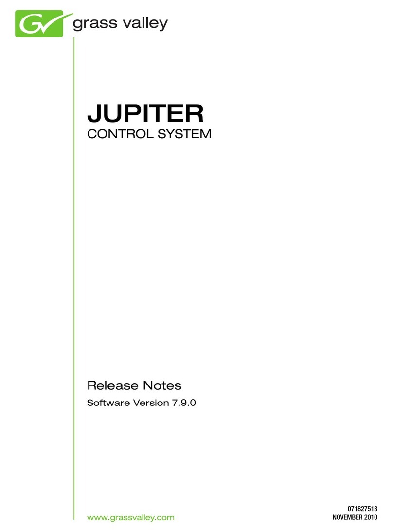 GRASS VALLEY JUPITER CONTROL SYSTEM - S V7.9.0 release note