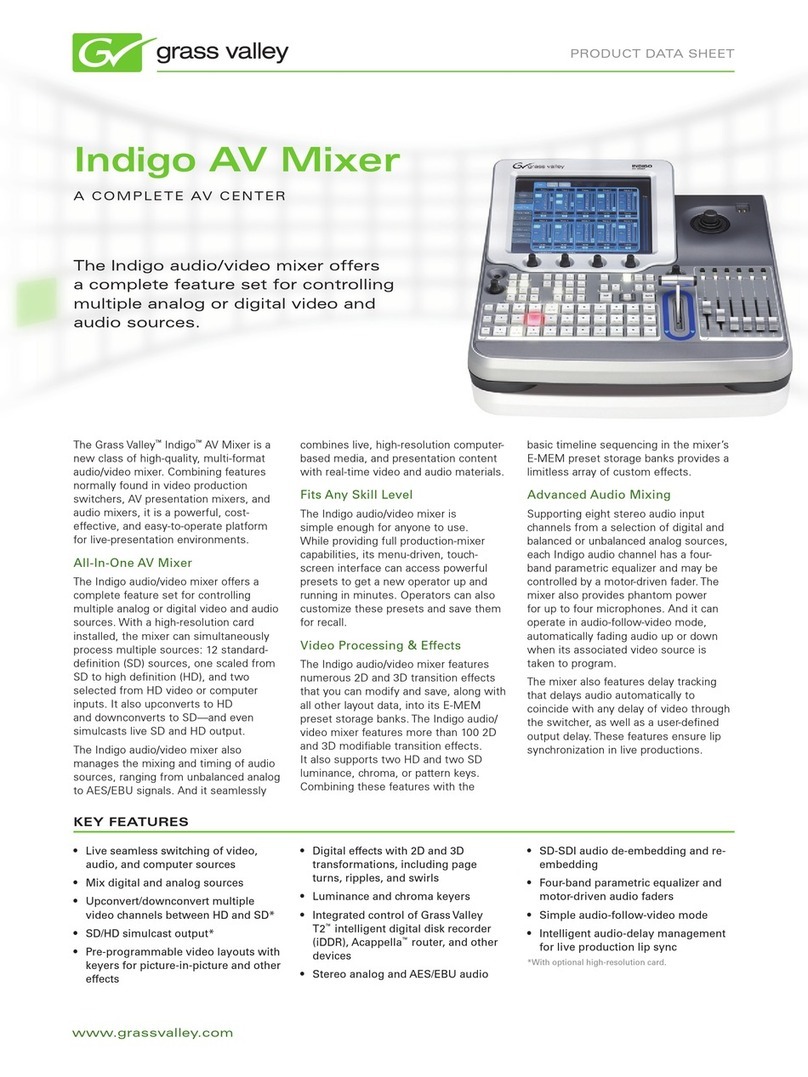 GRASS VALLEY INDIGO AV MIXER datasheet