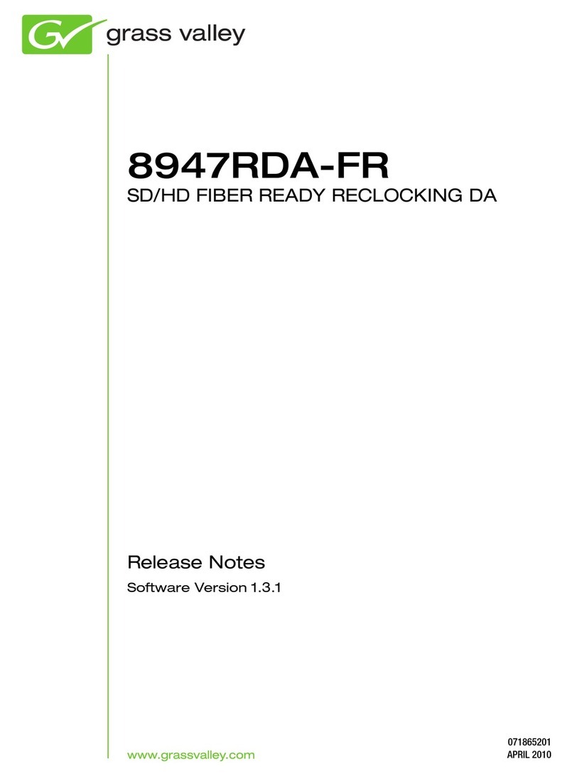 GRASS VALLEY 8947RDA-FR - Instruction Manual