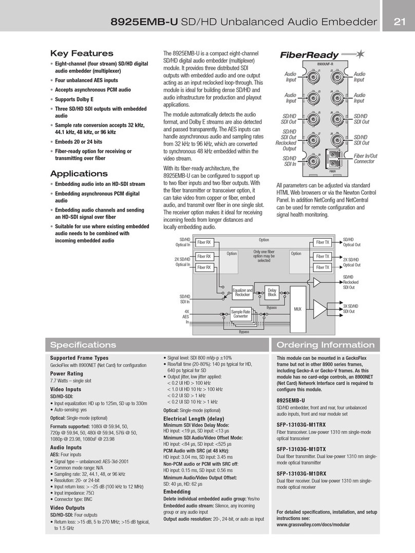 GRASS VALLEY 8925EMB-U datasheet