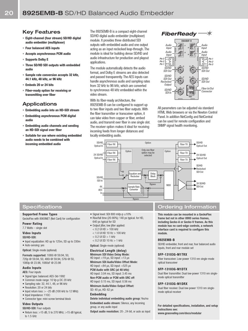 GRASS VALLEY 8925EMB-B datasheet