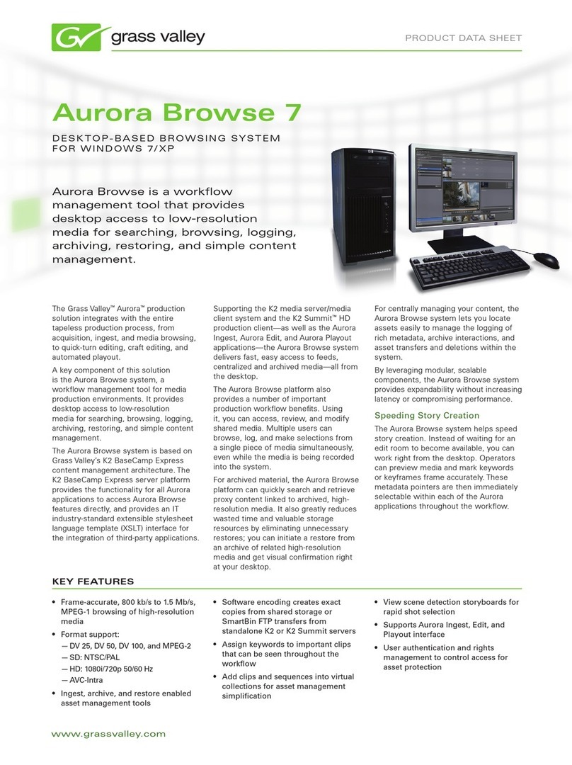 GRASS VALLEY AURORA BROWSE 7 User manual